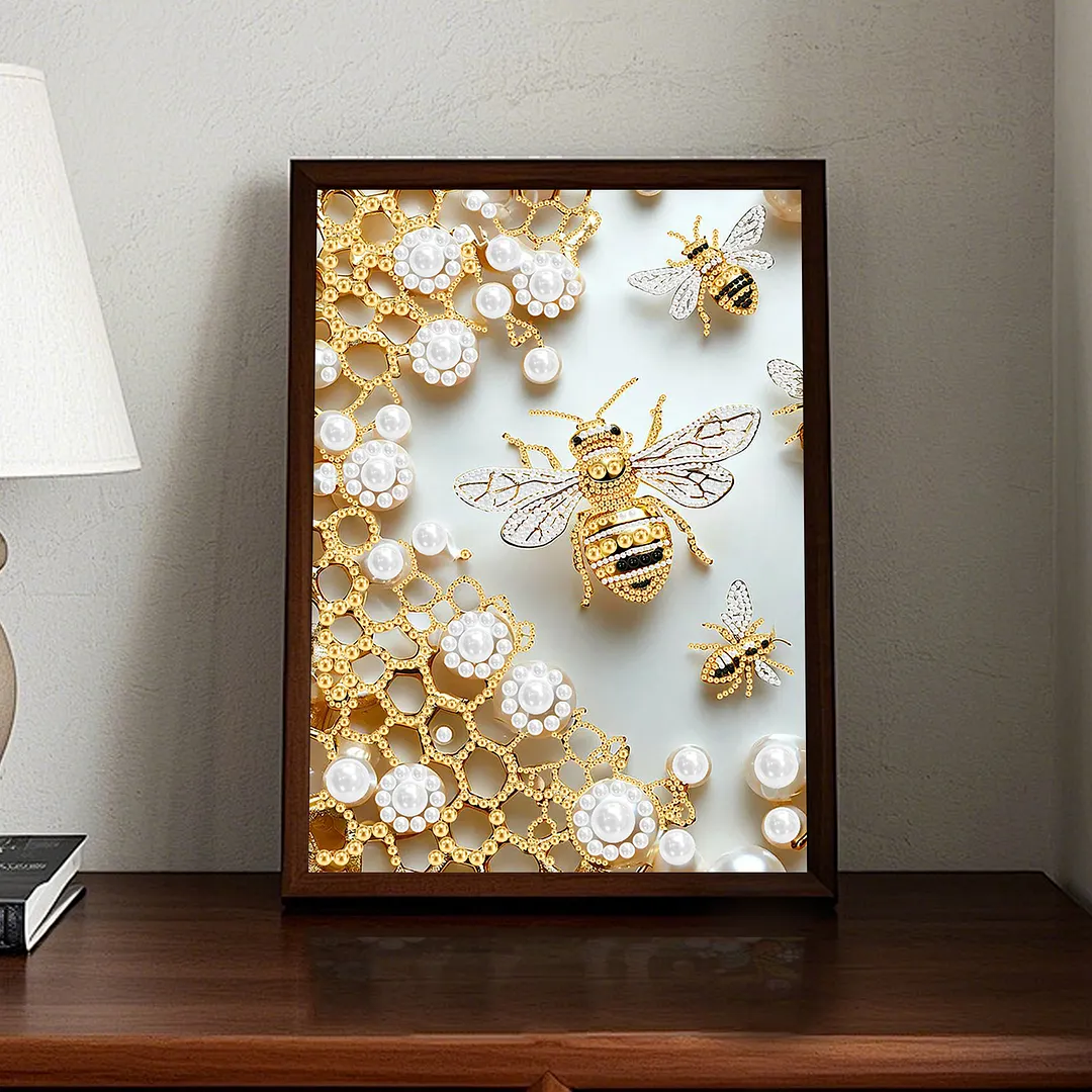 Pearl Painting Kit for Adults Bee Honeycomb 11.81x15.75in