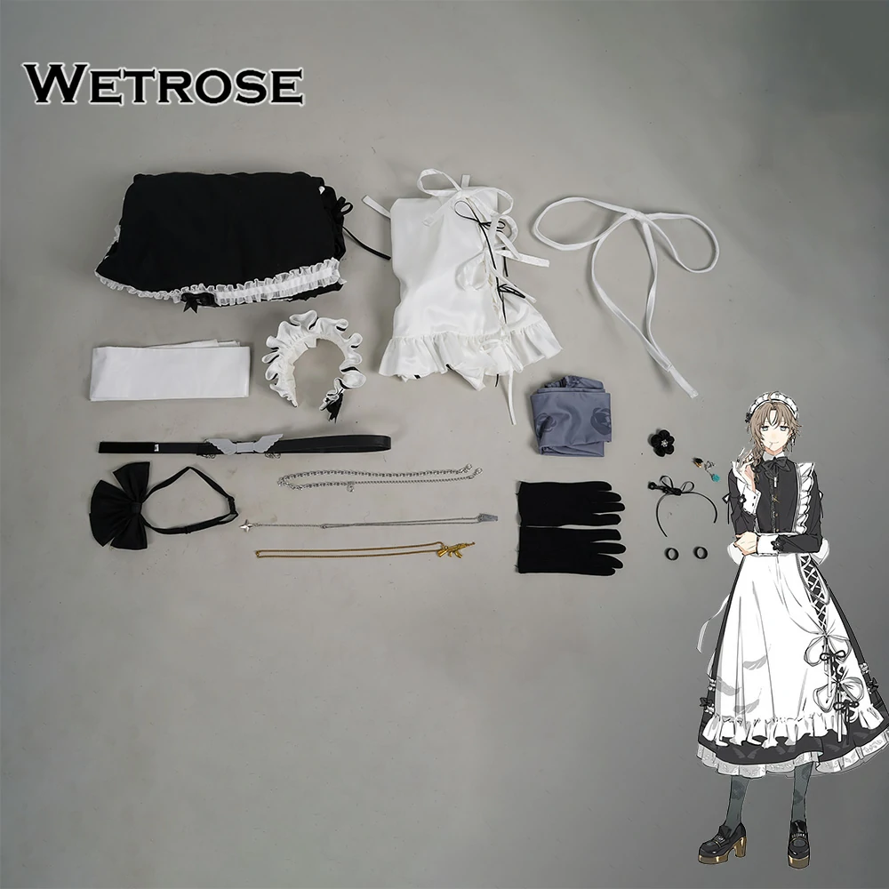 [Pre-Order] Wetrose Vtuber Nijisanji Kanae Maid Cosplay Costume にじさんじ叶メイドコスプレ