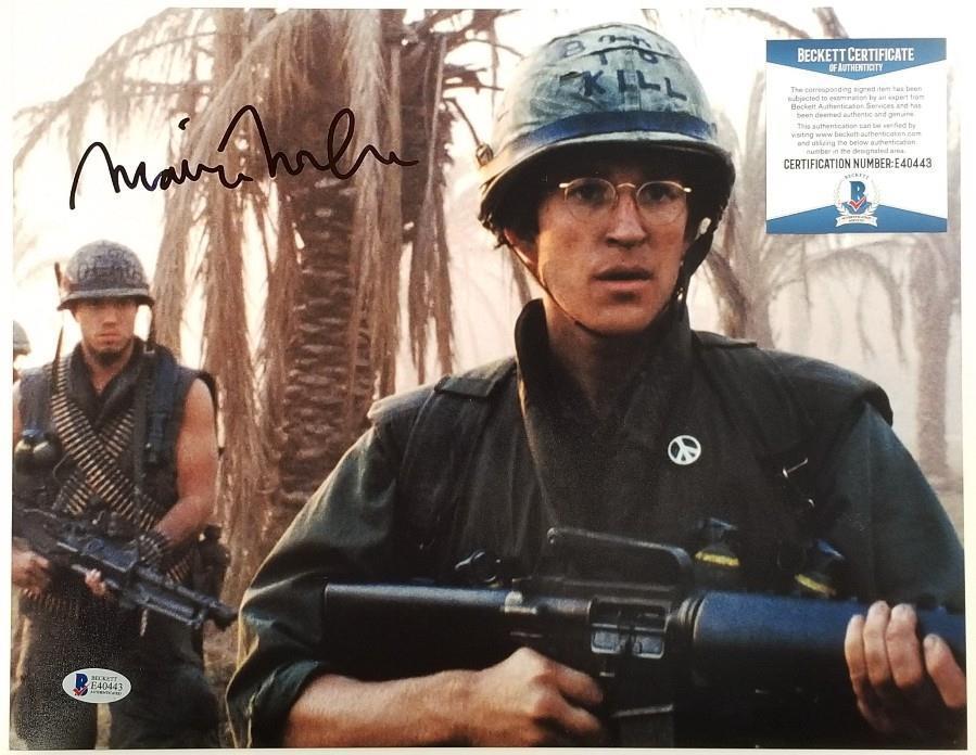 Actor MATTHEW MODINE Signed Full Metal Jacket 11x14 Autograph ~ Beckett BAS COA