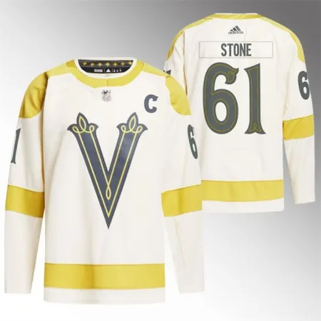 Men's Vegas Golden Knights #61 Mark Stone Cream 2024 Winter Classic   Stitched Jersey