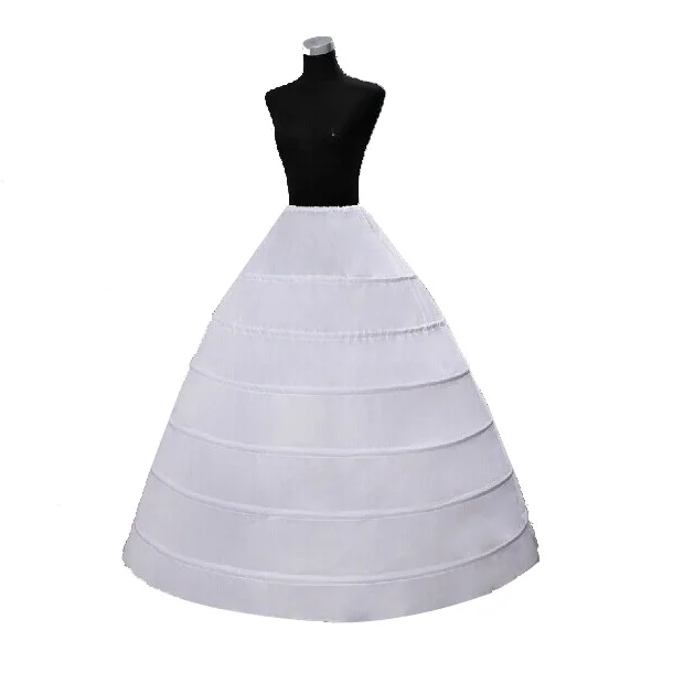 White Women Petticoat Ball Gown Bridal Hoop Skirt Novameme
