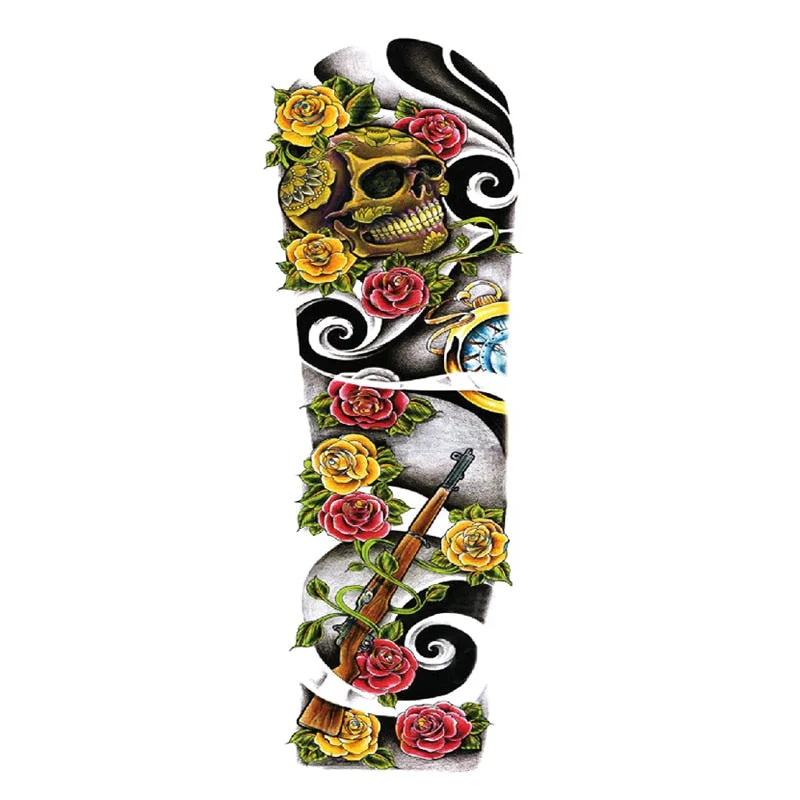 Body Art Arm Fake Sleeve Tattoos For Men Waterproof Wolf Tiger Chinese Dragon Sticker Temporary Fox Tattoo Waterproof Sleeves 303