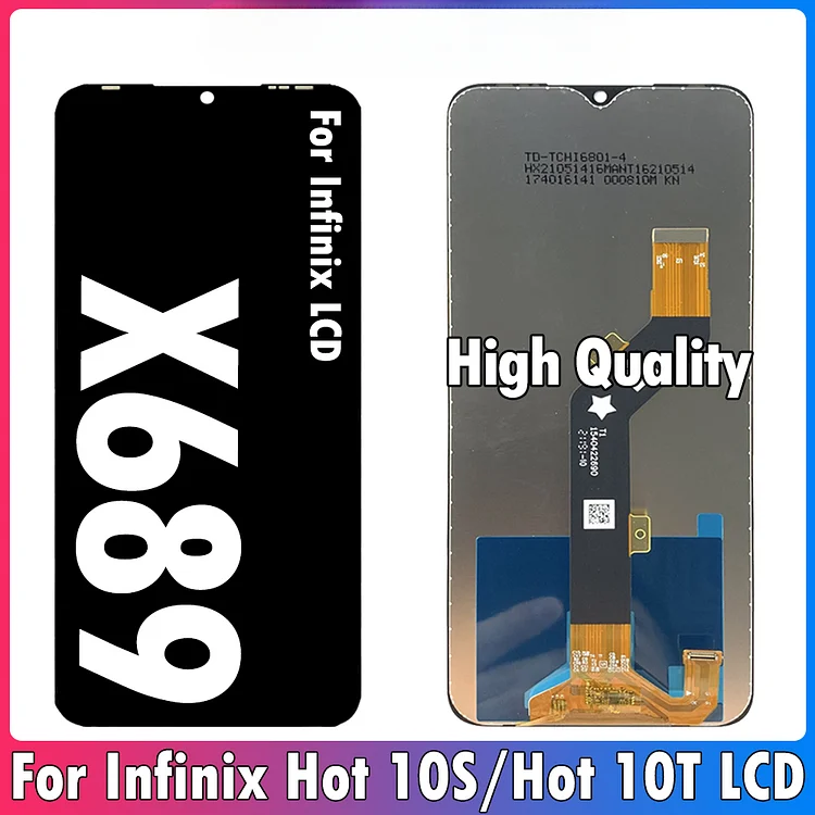 6.82inch Original For Infinix Hot 10S X689 LCD Display Touch Screen Digitizer Assembly Hot 10T X689B LCD Repair Replacement Part