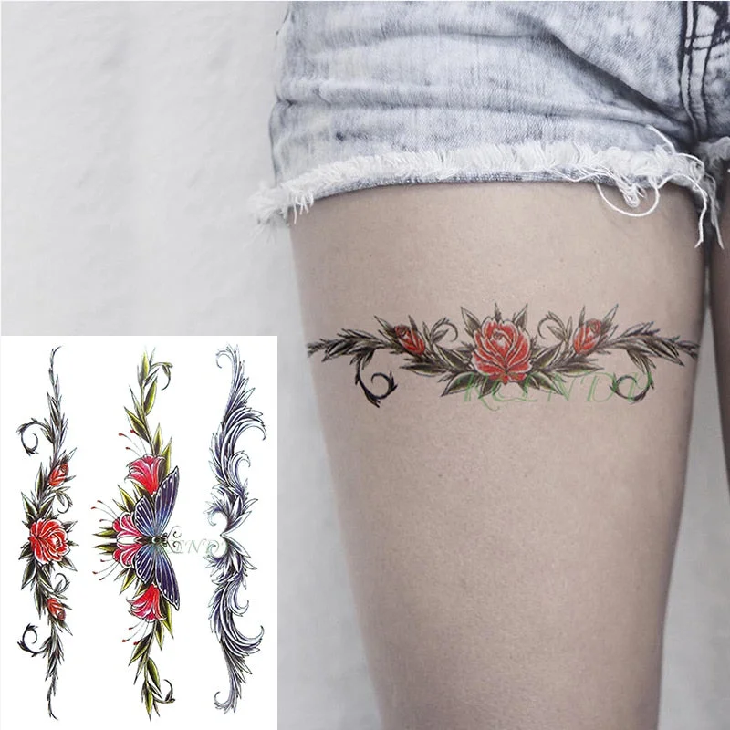 Waterproof Temporary Tattoo Sticker Symbol Totem Wing Tatto on Leg Arm Back Tattos Sexy Flash Tatoo Fake Tattoos for Men Women