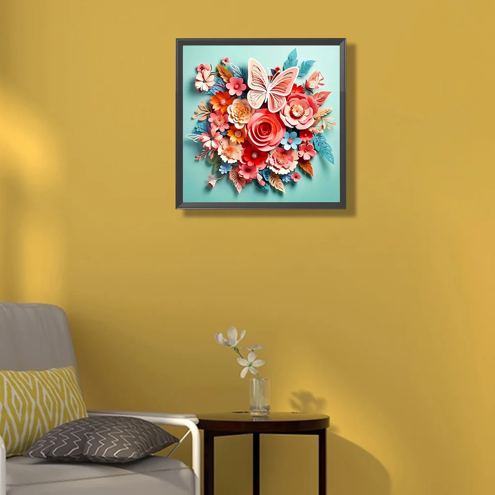 Partial AB Diamond Painting - Full Square Drill - Flower(Canvas|45*45cm)
