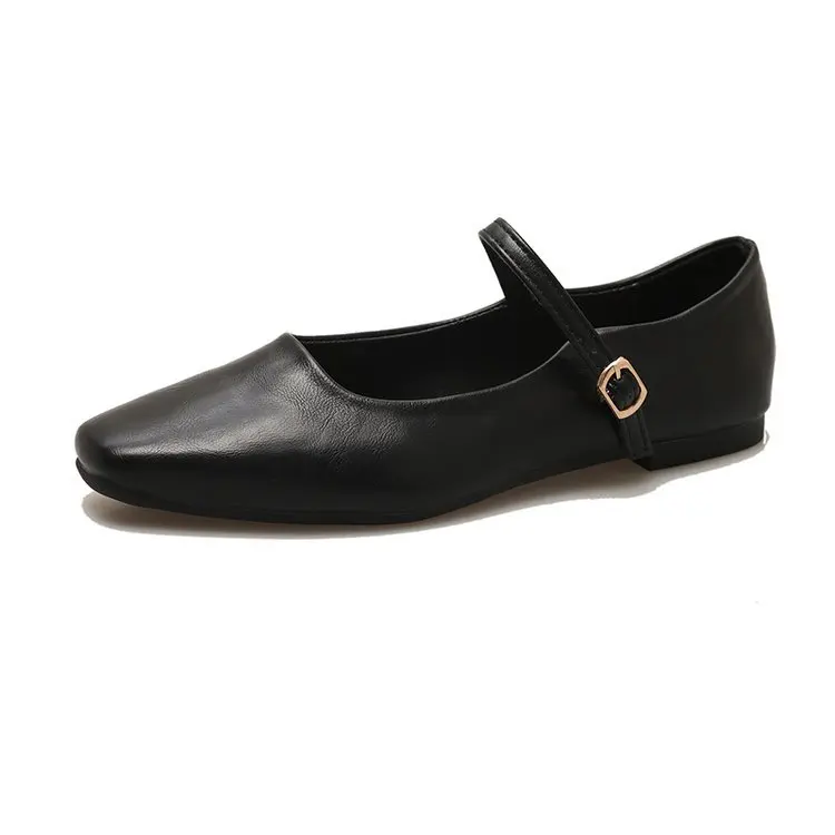 Querysynth shoes for women shoes 2025 Spring New Fashion Style Mary Jane Temperament Commuter Single Shoes Fairy Flat Heeled Small Leather Shoes