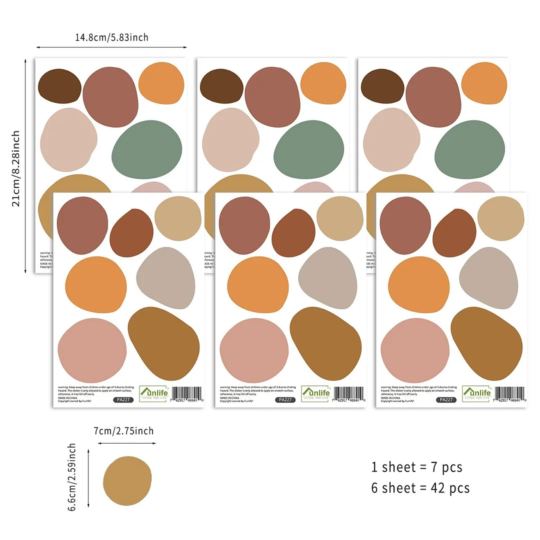 Boho Nursery Creative Wall Sticker for Kids Room Baby Girls Boys Living Room Home Decor Cartoon Dots Animals Vintage Stickers