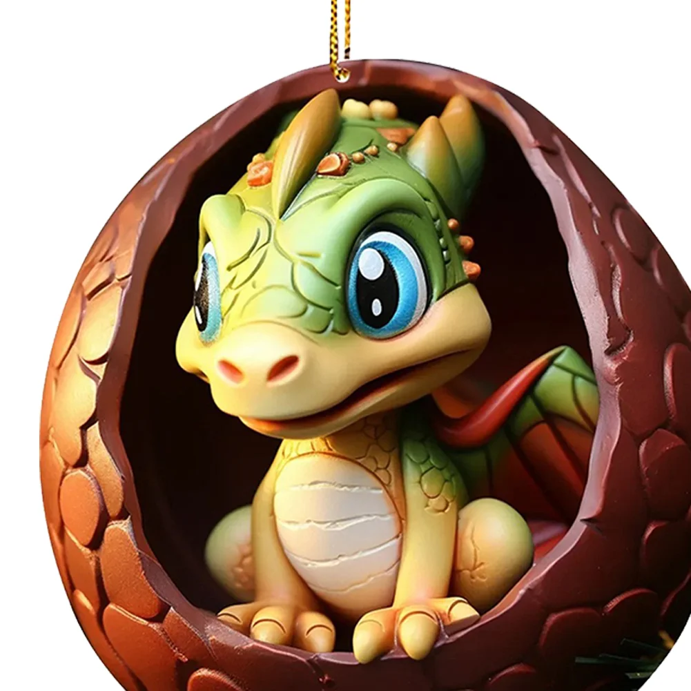 Christmas Dragon Egg Decoration Novelty Cute Acrylic Party Favors (D)