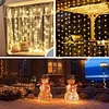 🎄🔥&Phi;&omega;&tau;ά&kappa;&iota;&alpha; LED &Kappa;&omicron;&upsilon;&rho;&tau;ί&nu;&alpha;&sigmaf; &Nu;&epsilon;&rho;ά&iota;&delta;&alpha;, 300 LED 9,8ft x 9,8ft &mu;&epsilon; 8 &lambda;&epsilon;&iota;&tau;&omicron;&upsilon;&rho;&gamma;ί&epsilon;&sigmaf; &phi;&omega;&tau;&iota;&sigma;&mu;&omicron;ύ