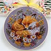 Foxes-DIY Embroidery Kit with Pattern Cotton Threads Needles Hoop 30*30cm/11.81*11.81in tapestrymarket
