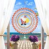 DIY Diamond Painting Double-sided Rotatable Santa Hanging Wind Chime Suncatcher Hanging Kit