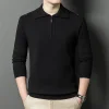 Men's Lapel Zipper Sweater