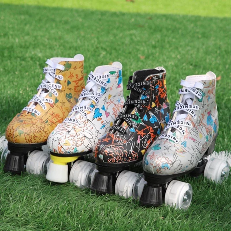 Colorful Graffiti Roller Skates、、sdecorshop