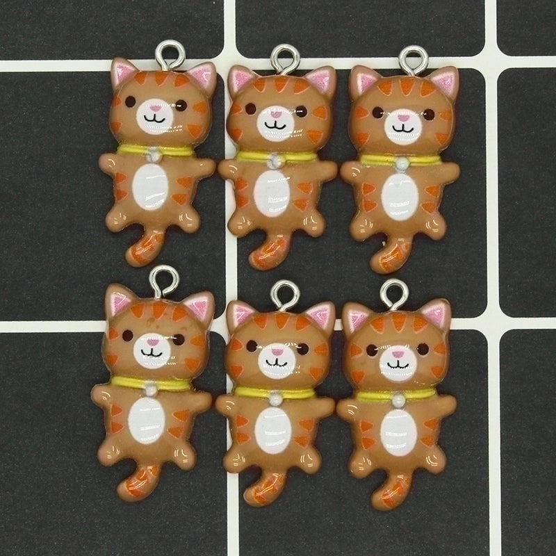 Cute Cat Resin Pendants