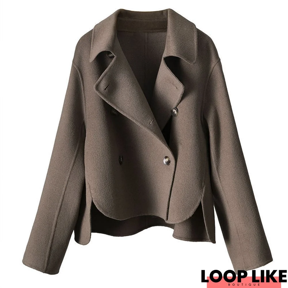 Wool Top Grade Gary Fragrance Style Joker Ins Short Women's Coat