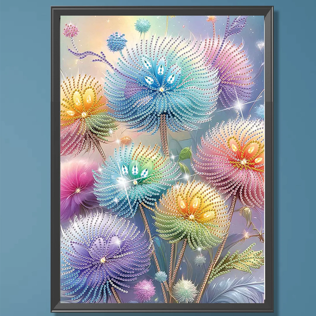 Dreamy Dandelion - Partial Special Shaped Drill Diamond Painting Kits Gift (Canvas|30*40cm)