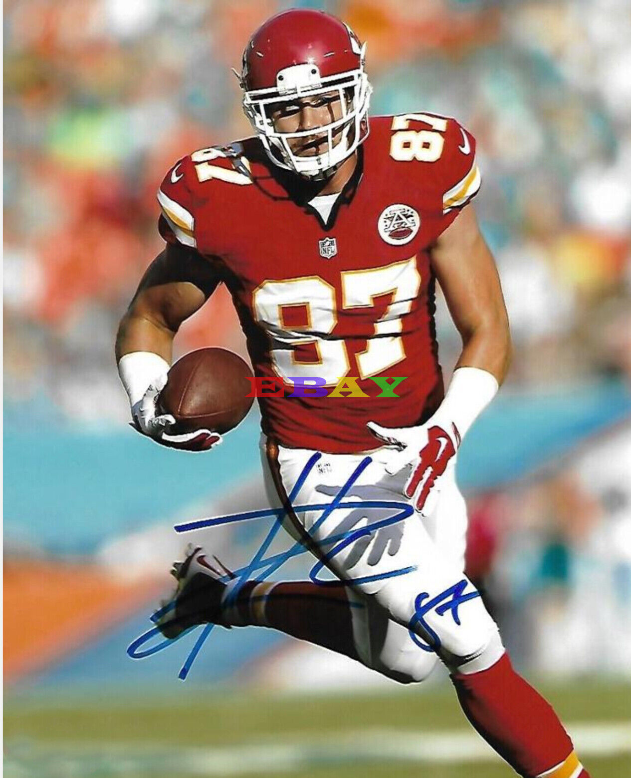 Travis Kelce Kansas City Chiefs Signed 8x10 Autographed Photo Poster painting Reprint