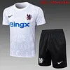 Joyfball 2025/2026 Chelsea short sleeved training white jersey +Shorts  1:1 Thai Quality