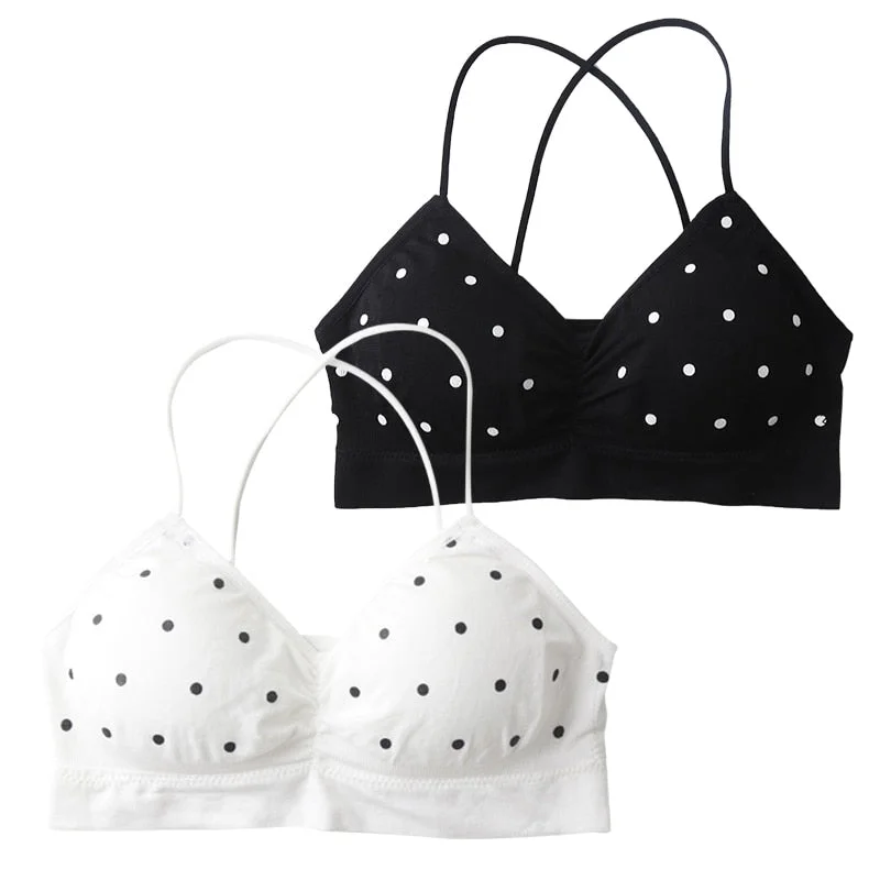 Women's Bra Push Up Bra Sports Bra For Women Seamless Sexy Lingerie Female Polka Dot Soft Fashion Underwear Women's Tube Top