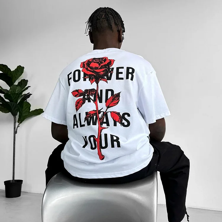 Men's Oversized Fashion Print T-Shirt