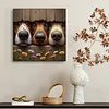 Three Curious Puppies-Paint by Numbers Acrylic Painting 40*40CM