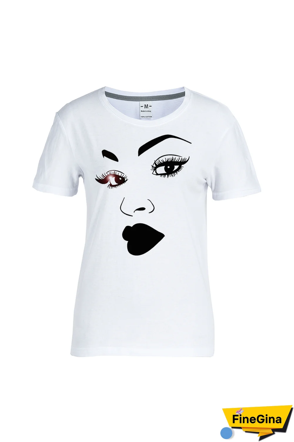 Navy Blue Casual Street Print Patchwork O Neck T-Shirts