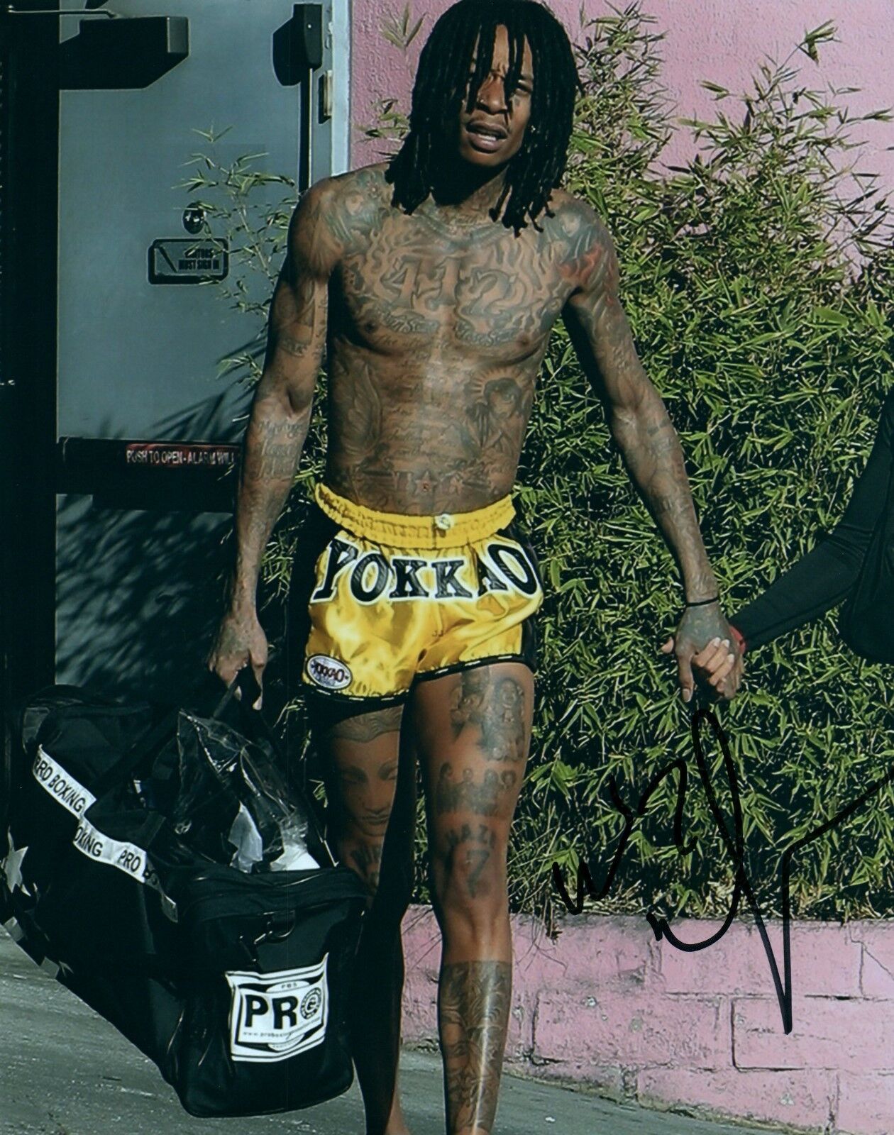 Wiz Khalifa Rapper Signed 8x10 Autographed Photo Poster painting COA Black And Yellow Proof 1