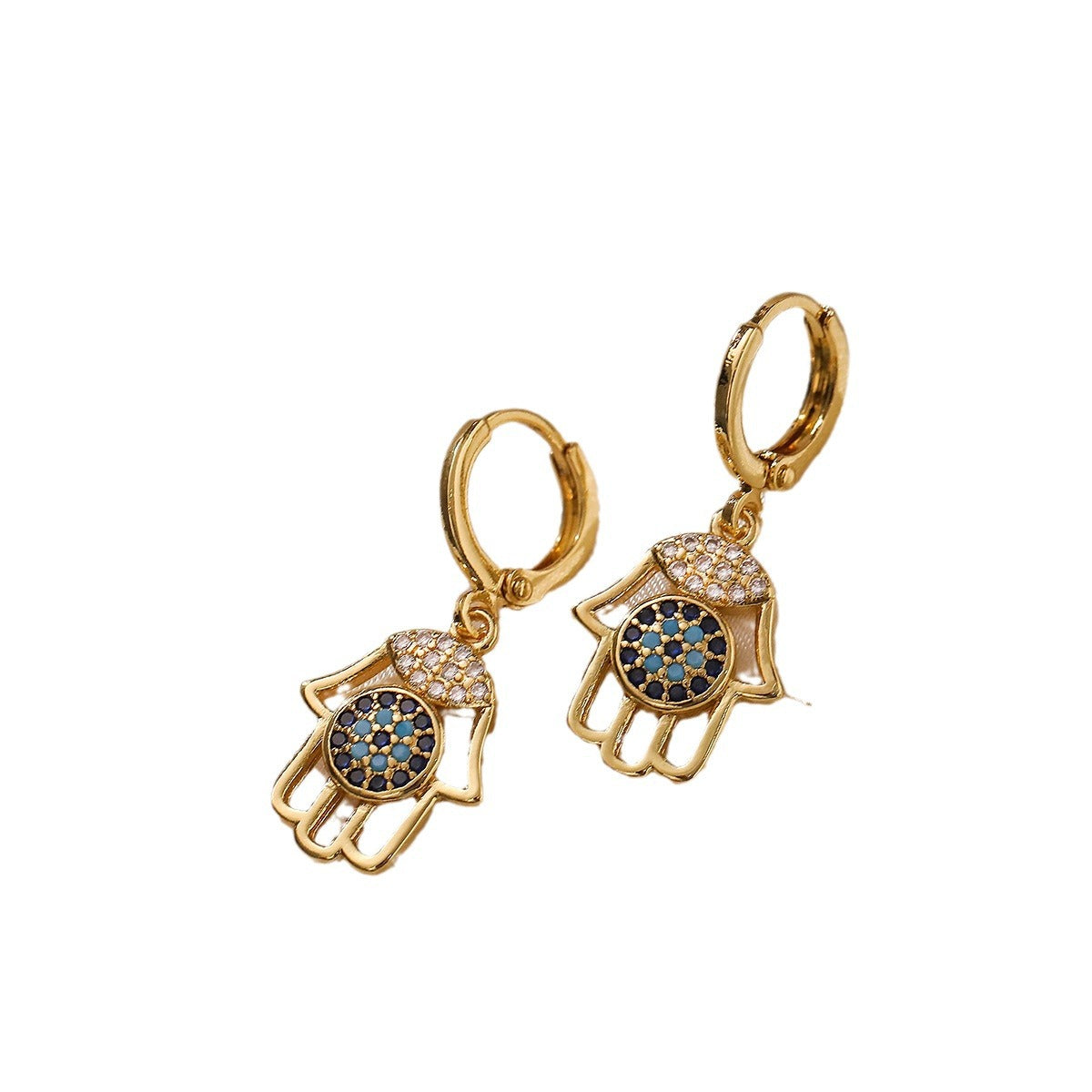 Minimalist Evil Eye Copper Inlay Jewelry Sets