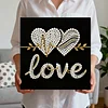 LOVE DIY Pearl Art Diamond Painting Kit for Adults Home Decor 25x25cm With Frame