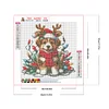 Weihnachtsmann M&uuml;tze Welpe - runder Bohrer Diamantmalerei - 30*30cm