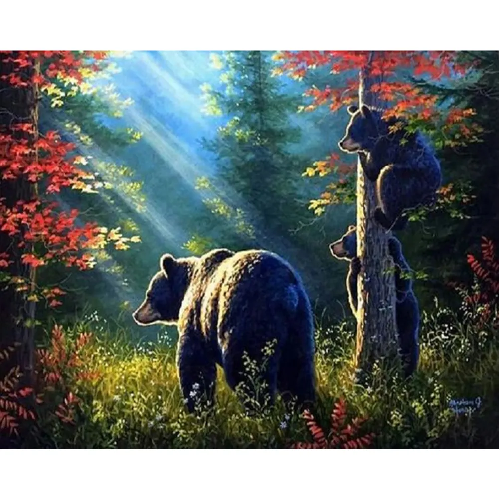 Diamond Painting - Full Square Drill - Brown Bear(Canvas|50*40cm)