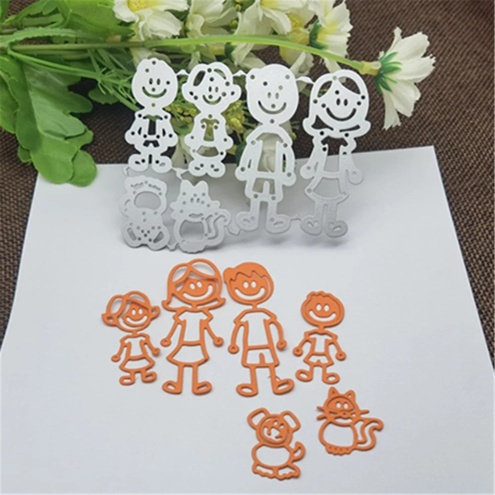 Family members craft Metal Cutting Dies Stencils For DIY Scrapbooking Decorative Embossing Handcraft Die Cutting Template