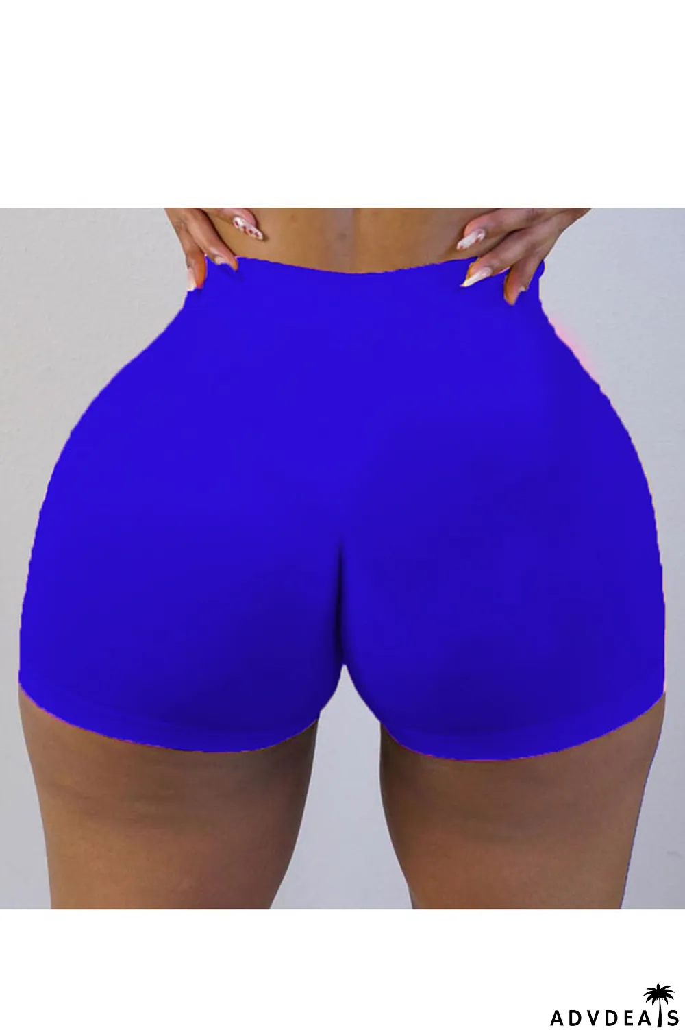 Army Green Elastic Fly High Solid Straight shorts Bottoms