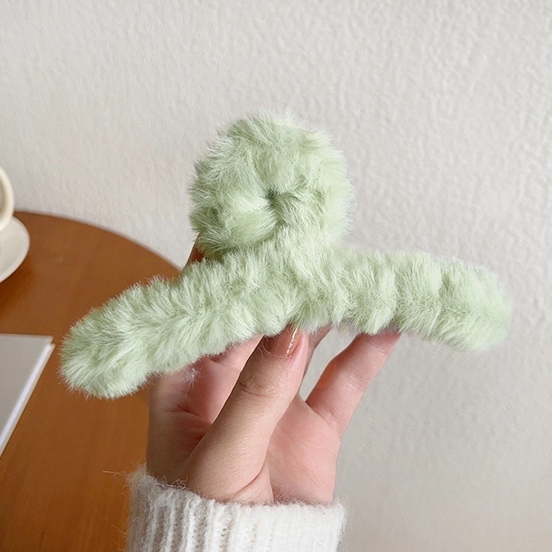 Minimalist Solid Color Arylic Hair Claws 1 Piece