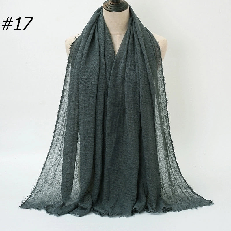 20 Pieces Fashion Solid Color Cotton Pashmina Scarves