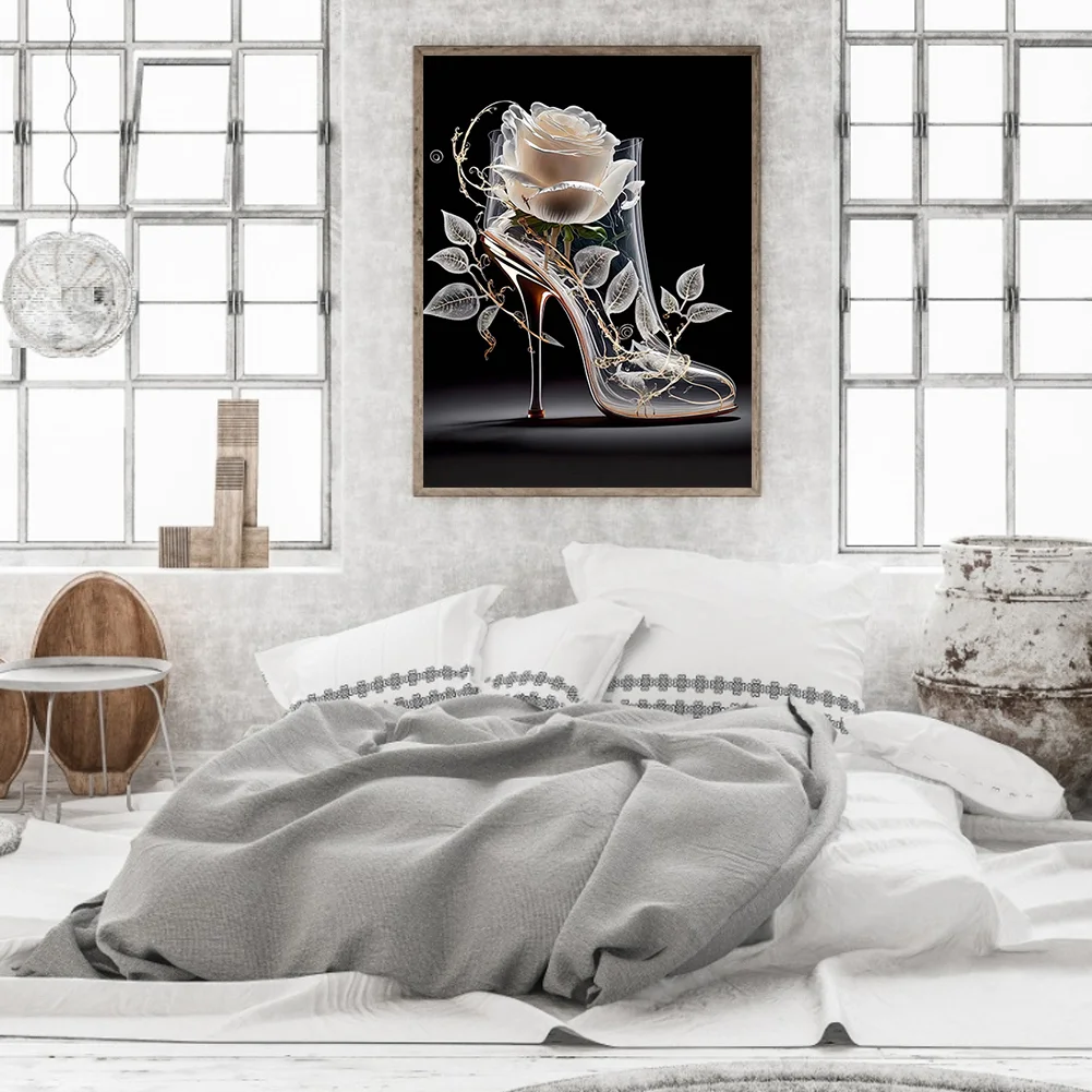 Diamond Painting - Full Round Drill - Flwoer High Heels(30*40cm)