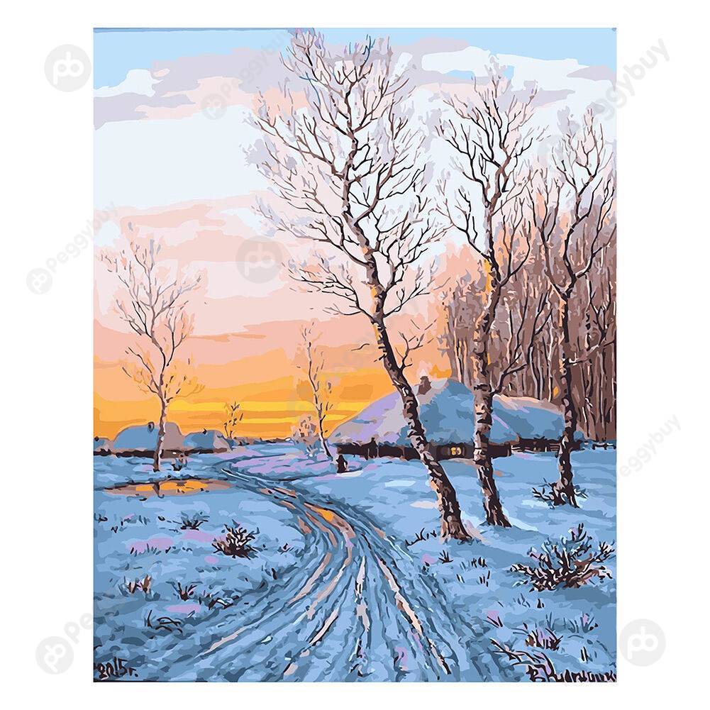 

40*50CM Paint By Numbers-Grove Snowfield, 501 Original