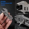 Titanium Alloy Mini Multi-Function Wrench, Adjustable Wrench With Hexagonal Head, EDC Keychain Screwdriver