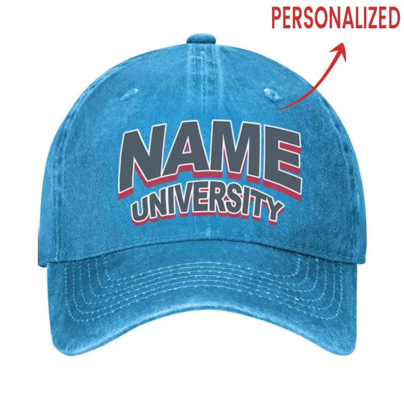 College name custom personalized baseball cap