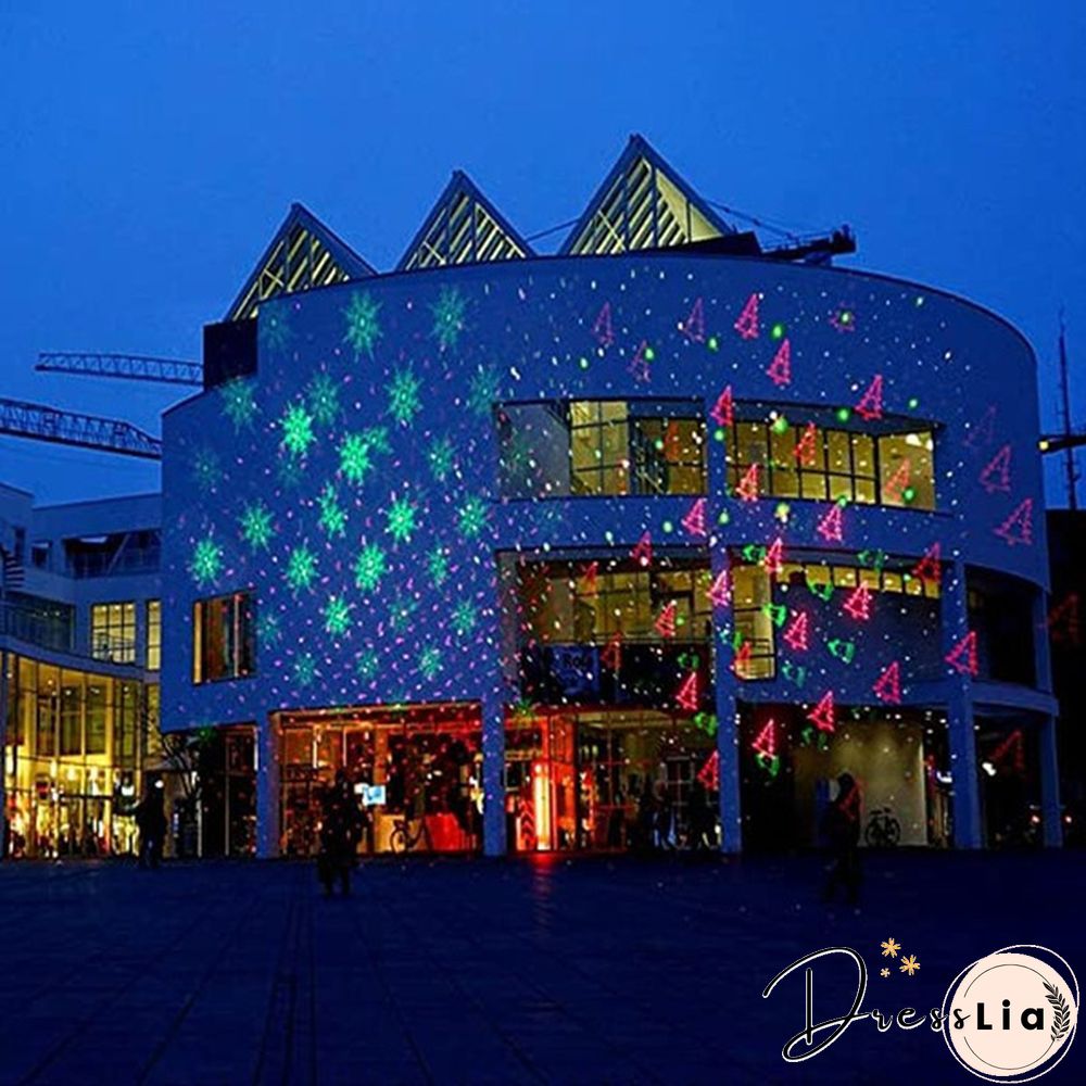 Remote control Outdoor Indoor Waterproof Green & Red Laser Projector Light for Party Landscape Garden Halloween Christmas Decoration Gift