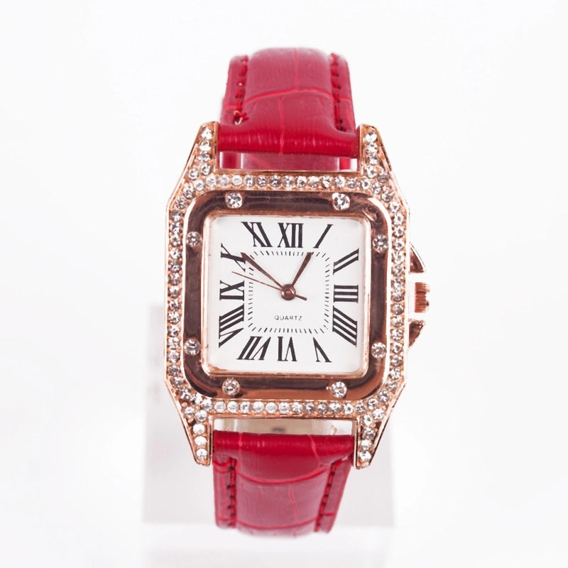 Casual Solid Color Buckle Quartz Women’s Watches