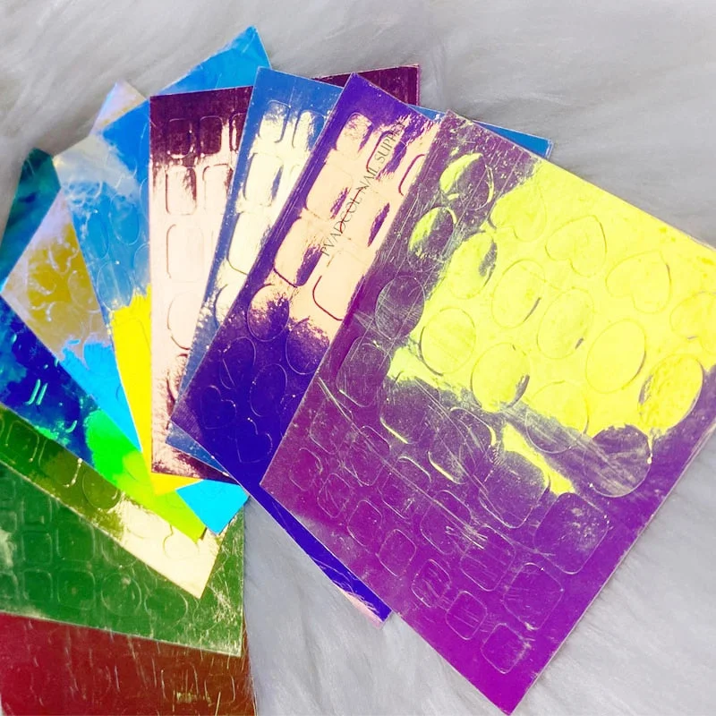 Japanese Nail Art Ice Aurora Nail Sticker Decals Korean Trendy Nails Design Self Adhesive Holographic Slider Manicure Decoration-Nail Inspo