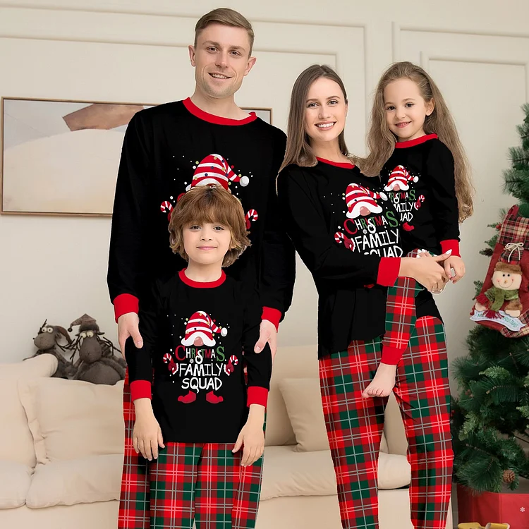 Christmas Family Squad Matching Plaids Pajamas Set For Holidays