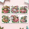 6Pcs Diamond Painting Flower Gnome Greeting Card Set with Envelopes for Birthdays Thanksgiving & Special Occasion