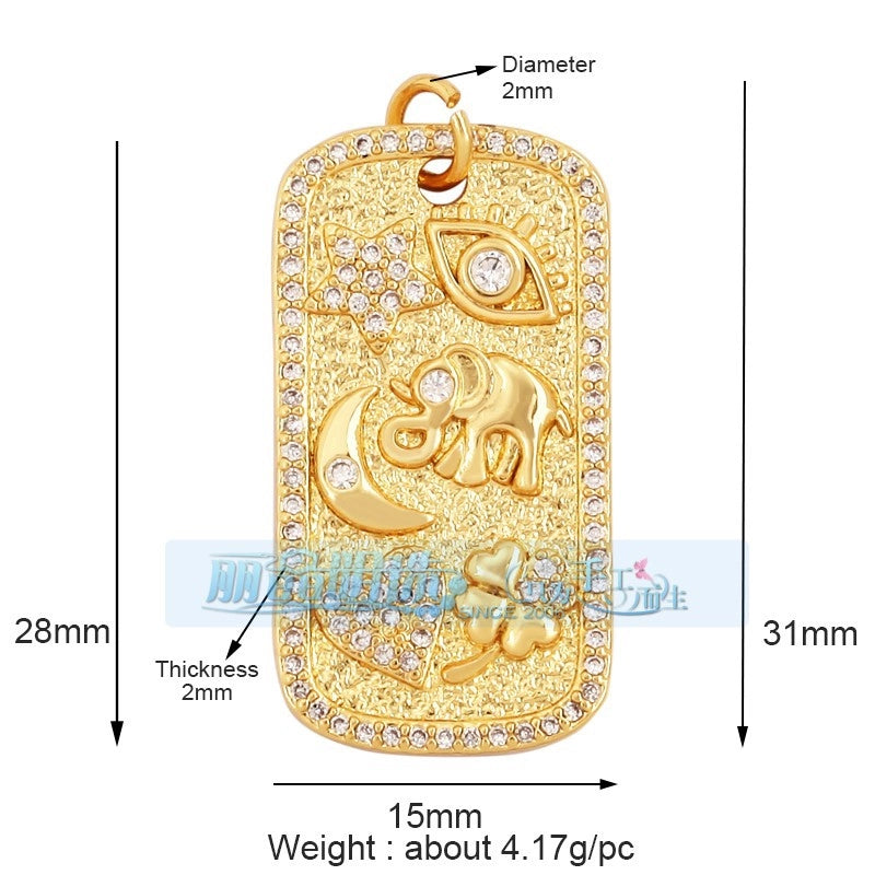 1 Piece Copper Devil’s Eye Pendant Jewelry Accessories