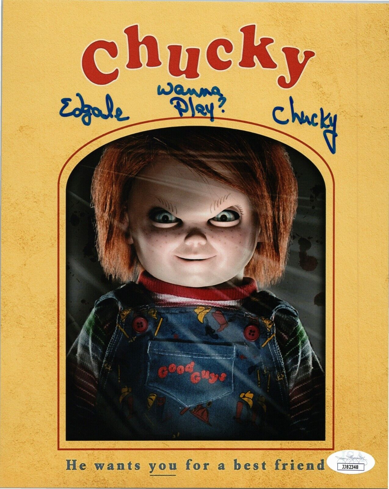 ~~ ED GALE Authentic Hand-Signed CHUCKY - CHILD'S PLAY