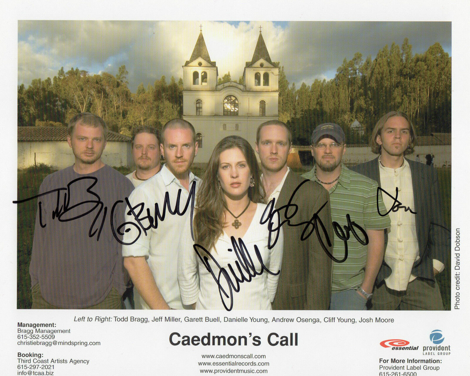 CAEDMONS CALL AUTOGRAPHED Photo Poster painting CHRISTIAN FOLK ROCK BAND