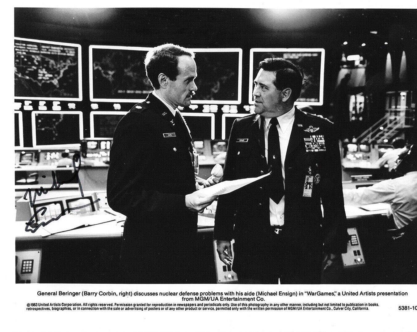* MICHAEL ENSIGN * signed 8x10 Photo Poster painting * WARGAMES * COA * 1