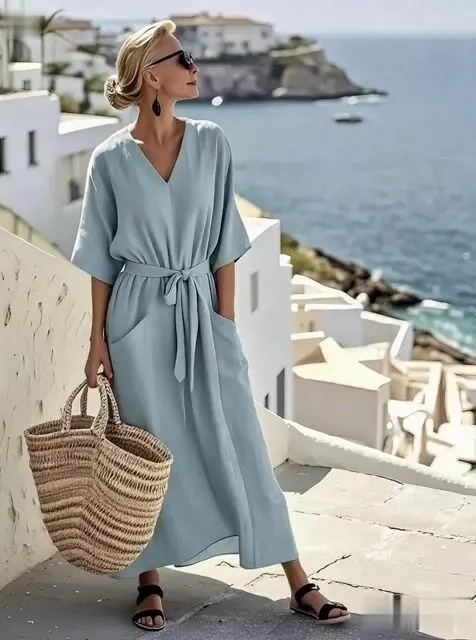 Women's Loose Solid Color Dress