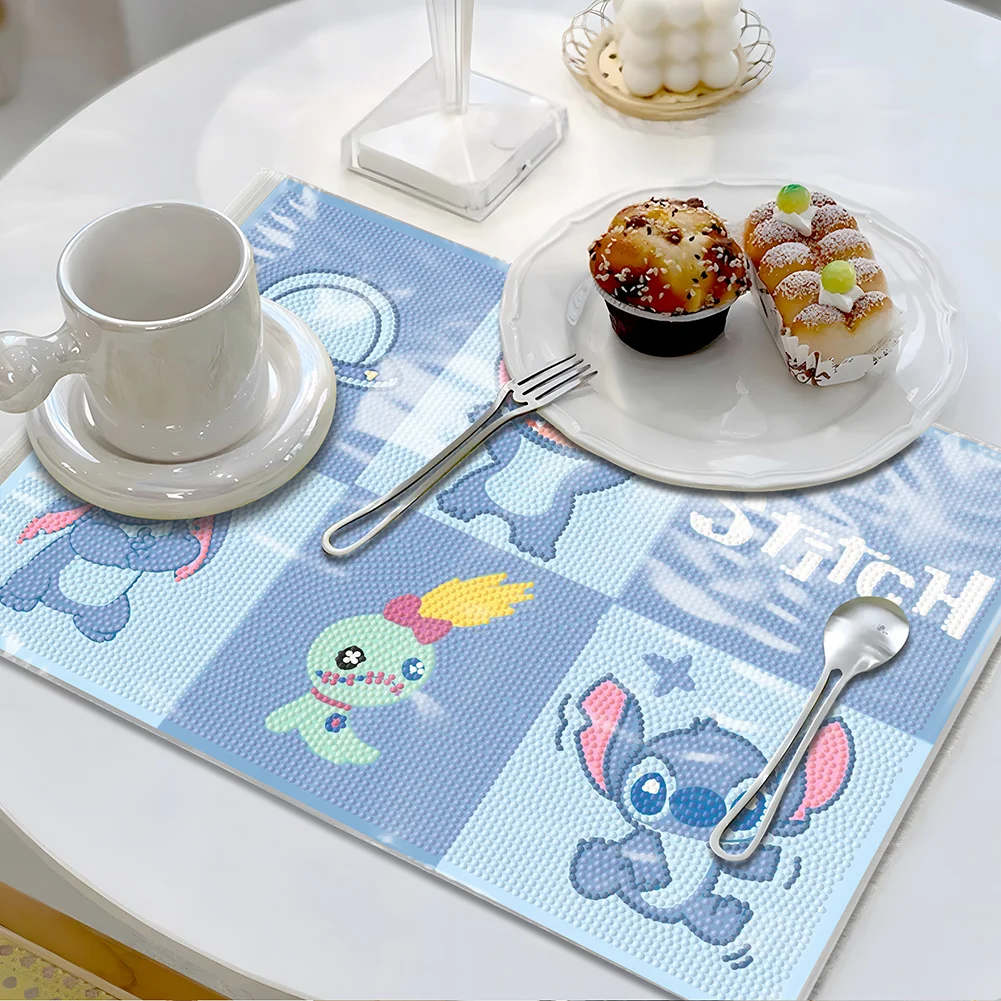 DIY Stitch Diamond Painting Placemat Diamond Crafts Projects for Kids Adults
